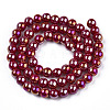 Electroplate Opaque Glass Beads Strands GLAA-T032-P6mm-AB05-3