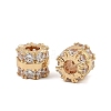 Brass Micro Pave Cubic Zirconia Beads KK-K374-22G-2