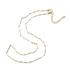 Brass Bar Link Chain Necklaces NJEW-K123-01G-2