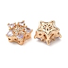 Brass Micro Pave Cubic Zirconia Beads CU-CBAEC99-33G-01-2
