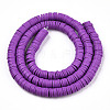 Handmade Polymer Clay Bead Strands CLAY-T002-6mm-54-3