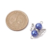 12Pcs 12 Colors Acrylic Imitaiton Pearl Angel Connetctor Charms with Antique Silver Tone Alloy Wings PALLOY-JF02696-2