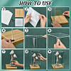 Transparent Acrylic Minifigure Display Cases with Wooden Base ODIS-WH0030-298B-3