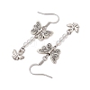 Butterfly & Bees Alloy Dangle Earrings for Women EJEW-JE05886-4