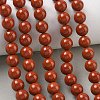 Grade A Natural Red Jasper Bead Strands G-P075-36-8mm-2