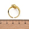 Brass Micro Pave Clear Cubic Zirconia Cuff Finger Rings RJEW-G337-35G-5