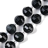 Natural Blck Jade Beads Strands G-G182-B25-04-1