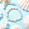 2Pcs Sea Turtles & Starfish Dyed Synthetic Turquoise Beads Stretch Bracelets BJEW-JB11881-4