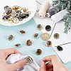 36Pcs 3 Colors Alloy Shank Buttons BUTT-OC0001-30-3