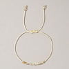 Natural Birthstone Braided Bead Bracelets for Women VA8051-11-1