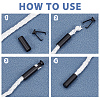 Alloy Detachable Cord End Lock Stoppers FIND-CP0002-55C-6