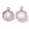 Druzy Resin Pendants RESI-S383-062F-2