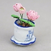 Polymer Clay Lily with Resin Basket Miniature Ornaments PW-WGD70FB-01-2