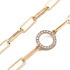 Moon Brass Lariat Necklaces NJEW-JN03041-01-3