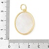 Brass & Natural White Shell & ABS Plastic Pearl Pendants SH-CBA6938-10G-01-3