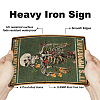 Vintage Metal Tin Sign AJEW-WH0189-208-3