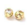 Brass with Glass Rhinestone Charms KK-H455-23G-2