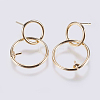 Brass Stud Earring Findings LS-KK-J268-08G-1