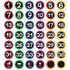 42Pcs Number Theme Self-Adhesive Paper Decorative Stickers DIY-WH0646-002-1