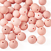 45Pcs 3 Colors Round Silicone Focal Beads SIL-TAD0001-01F-3