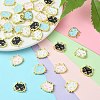 40Pcs 4 Colors Alloy Enamel Pendants ENAM-CJ0004-16-5