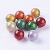 Mixed Color Spray Painted Acrylic Beads X-PB9290-3