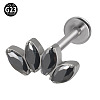 G23 Titanium with Cubic Zirconia Threadless Labrets WGA6216-05-1