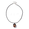 Spray Painted Wooden Acorn Box Pendant Necklaces NJEW-JN05035-4