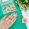 1 Bag Wood Keychains KEYC-PH0002-30-3