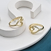 Rack Plating Brass Cuff Finger Rings for Women RJEW-M028-37G-4