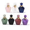 Natural Mixed Stone Openable Perfume Bottle Pendants G-I381-02G-1