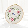 Flower Pattern DIY Embroidery Kit DIY-P077-027-1