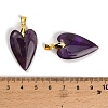 Natural Amethyst Pendants G-E570-01G-05-3
