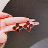 Alloy Enamel Stud Earrings with Brass Earring Pins FS-WGE19F2-01-1