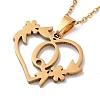 PVD Vacuum Plating 201 Stainless Steel Pendant Necklaces NJEW-R267-02Q-G-4