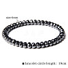 6MM Synthetic Non-magnetic Hematite Faceted Geometric Beaded Stretch Bracelets WGA5C5D-03-2