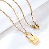 304 Stainless Steel Rolo Chain Pendant Necklaces NJEW-S444-01G-12-1