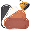  4Pcs 4 Colors Litchi Grain PU Leather Bag Bottoms FIND-PH0007-08-1