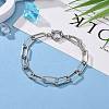 304 Stainless Steel Paperclip Chain Bracelets BJEW-JB05631-3