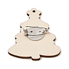 Christmas Theme Wood Printed Brooches for Women LS-JEWB-Z029-01A-2