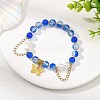Alloy Butterfly Charm Bracelets BJEW-JB14139-4