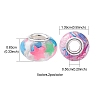 10Pcs 5 Colors Transparent Resin European Rondelle Beads RPDL-YW0001-07B-3