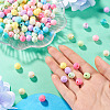 200Pcs Opaque ABS Plastic Beads MACR-TA0002-85-6