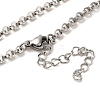 304 Stainless Steel Rolo Chain Necklaces NJEW-C060-02P-2