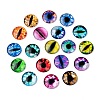 Dragon Eye Half Round/Dome Printed Glass Cabochons GGLA-A002-35mm-AB-1