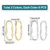 Unicraftale 16Pcs 2 Colors 304 Stainless Steel Linking Rings STAS-UN0050-16-3
