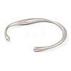 Non-Tarnish 304 Stainless Steel Open Cuff Bangles for Women BJEW-G711-02P-3