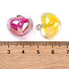 AB Color Resin Heart Pendants RESI-U002-06-3