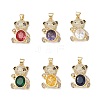 Brass Micro Pave Cubic Zirconia Pendants KK-M240-14-1