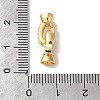 Brass Micro Pave Clear Cubic Zirconia Fold Over Clasps KK-H483-01G-3